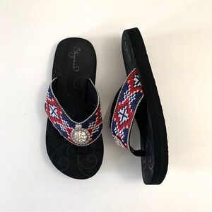 ▪️Shyanne Cowgirl Rhinestone Flip Flops ~ 7